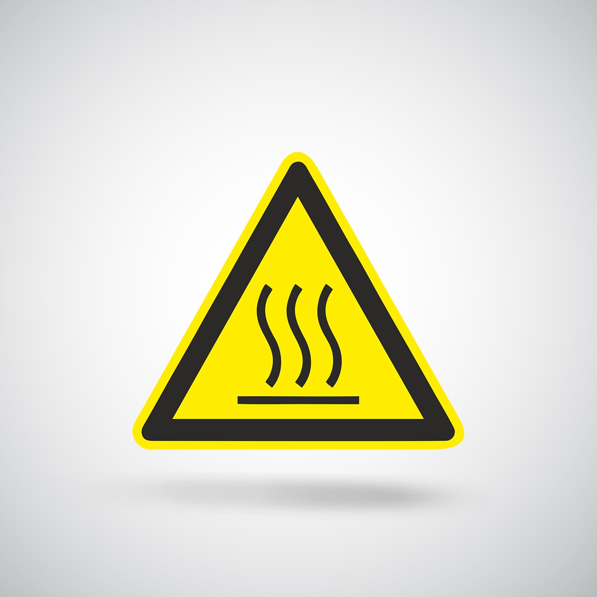 Warnung vor heißer Oberfläche - Werbeagentur pixel design